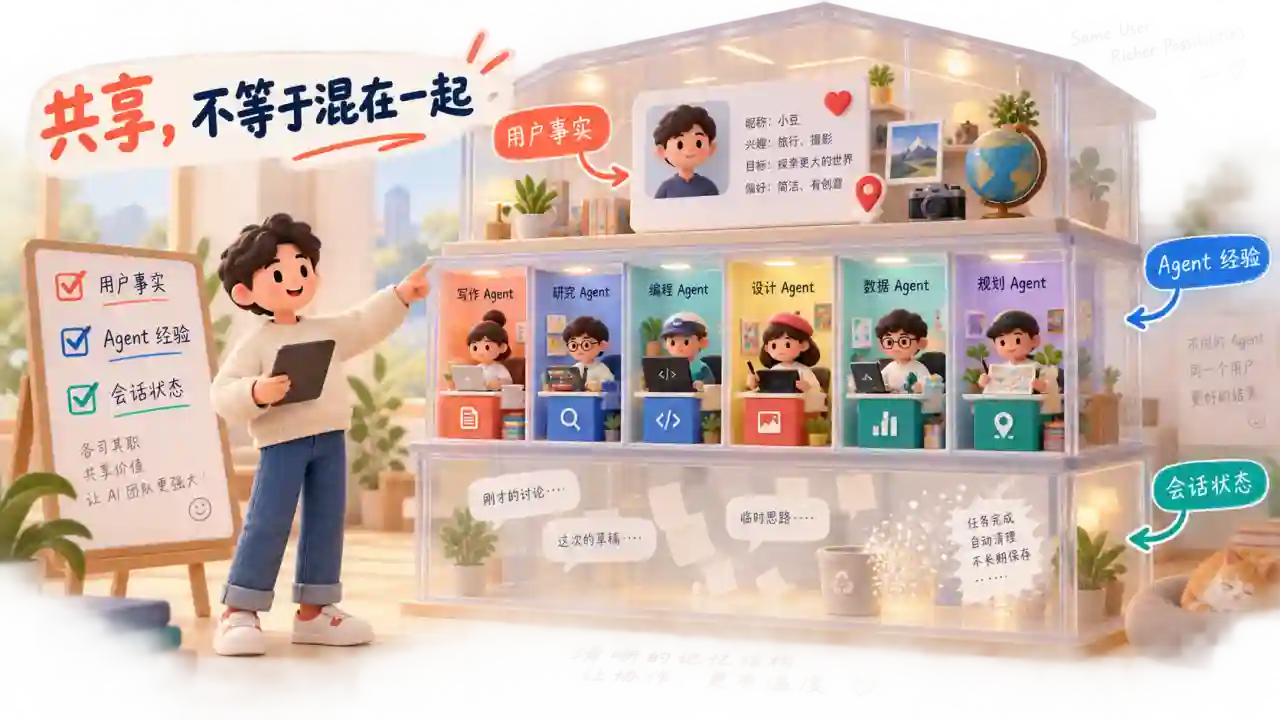 AI记忆分层：用户事实、项目经验与会话状态