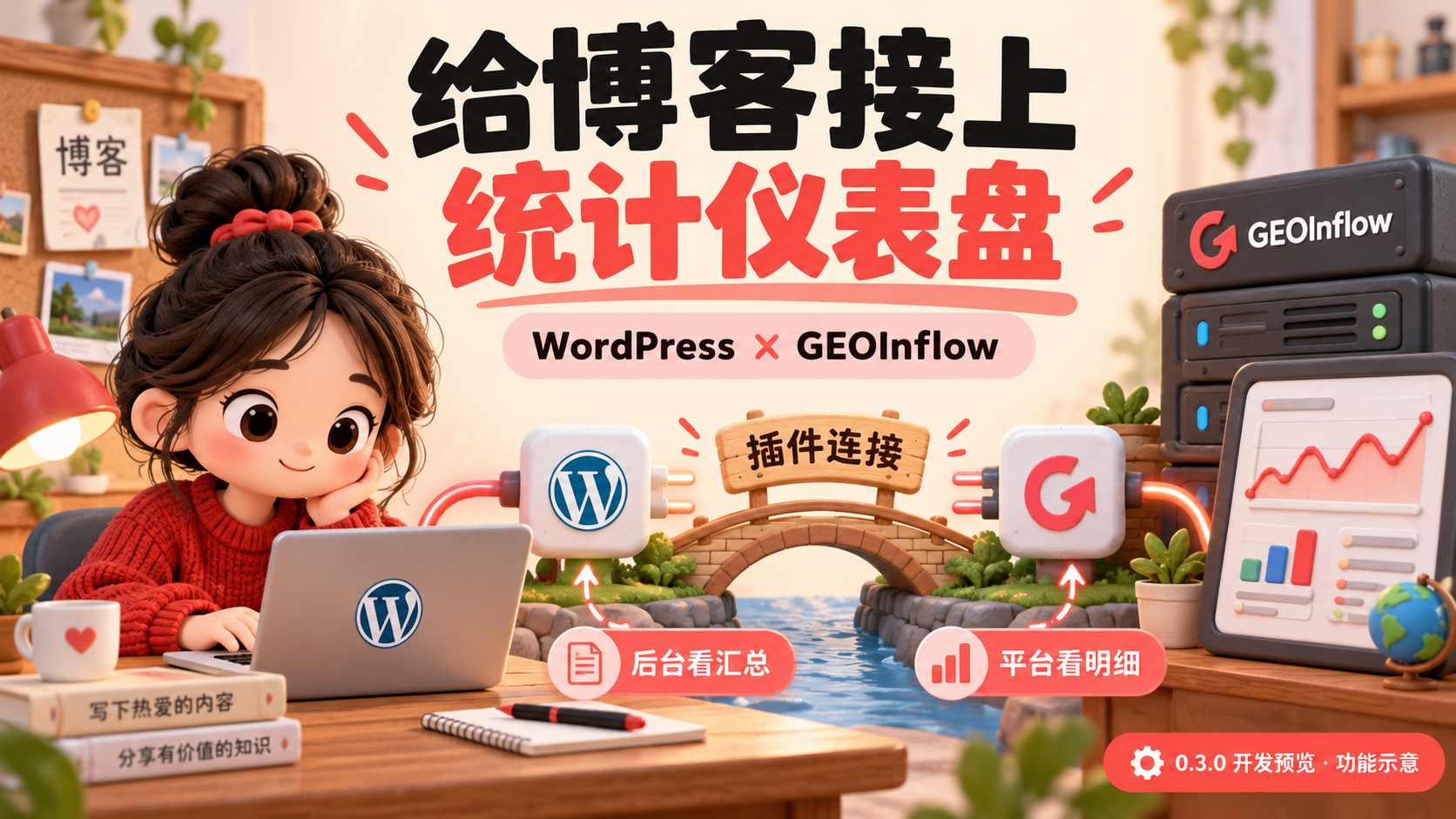 GEOInflow插件功能示意图，非实测后台截图
