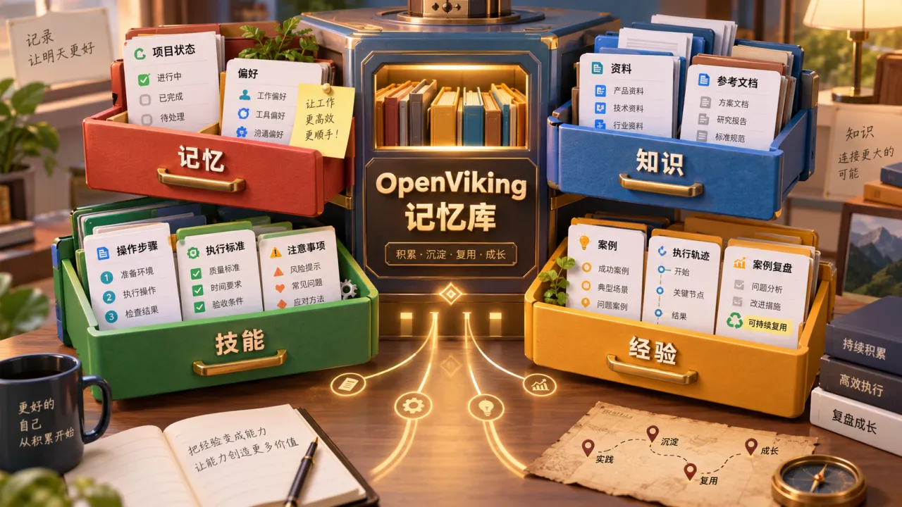 OpenViking 中记忆知识技能经验四类内容沉淀