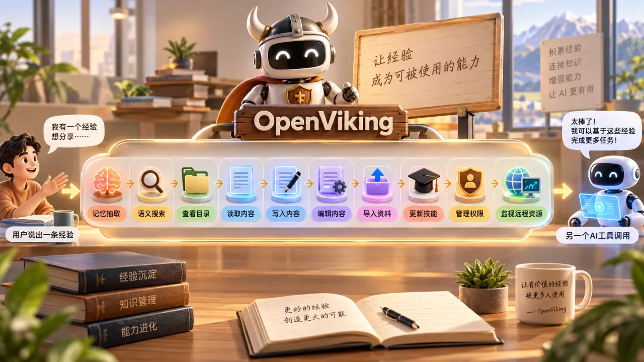 OpenViking 从记忆抽取到搜索编辑和技能更新的能力链路