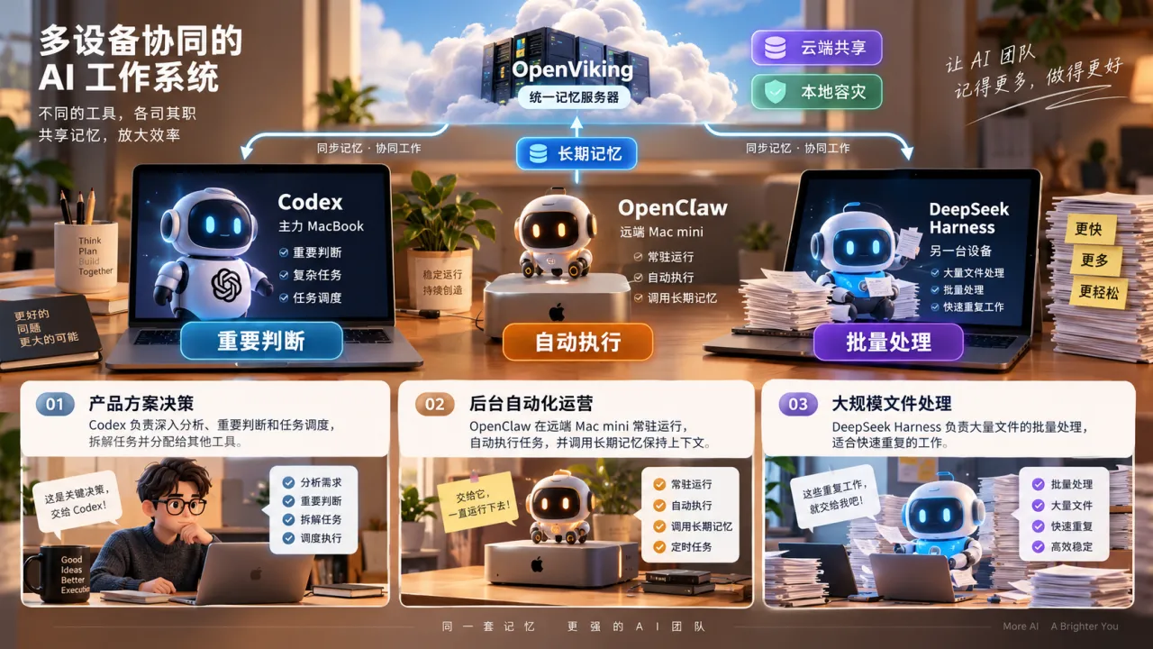 一次任务从 Codex 到 DeepSeek Harness OpenClaw 和 OpenViking 的闭环